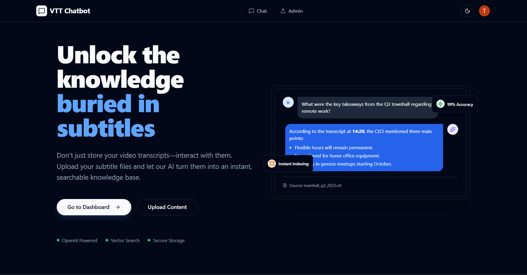 VTT Chatbot preview